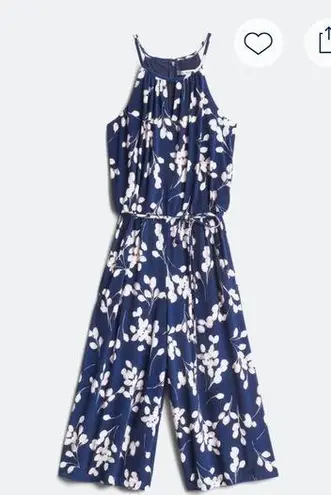 NWT Wisp Petite Lottie Knit Crop Jumpsuit Sz 10P Blue