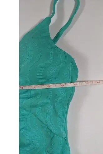 Trina Turk  Cacais Wave Maillot One Piece Bathing Suit Swimsuit Teal Blue 12