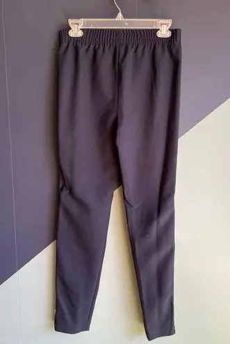 Maje NWT blue slim joggers w/ black contrast piping and chrome buttons Sz 38