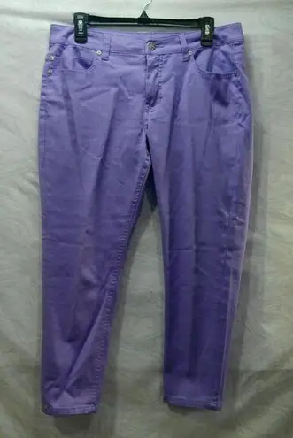 Liverpool Womens Abby Ankle Skinny Jeans Lavender Size 12P