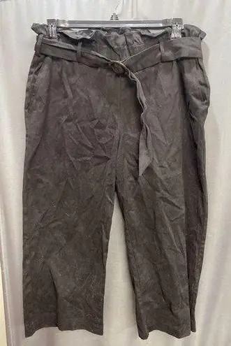 Fever Wide Leg Capri With Belt Size L (b32) Retail $69 Size L