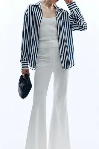 Commense Shift Stripe Turndown Collar Shirt Size S NWOT BLUE/White stripped. Blue