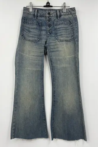 Denim & Supply Ralph Lauren Flare Jeans Womens 27 Button Fly Distressed