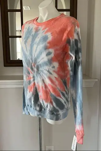 Mango Dreamsicle Sweatshirt Tie Dye Cozy Cotton Blend Loungewear  Surf Size S NWT