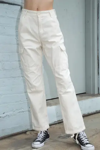 パンツ Brandy Melville Piper Worker Pants Brandy Melville Piper Cotton Worker Pants White - $25 (37