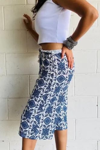 Boho capri shorts Blue