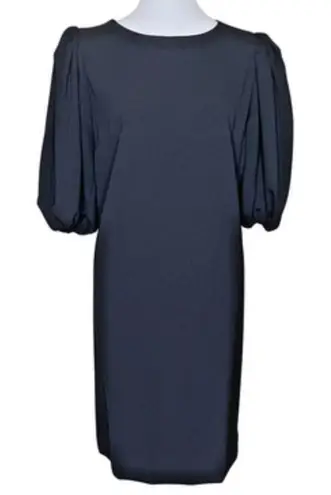 Preston & York Lagenlook Balloon Sleeve Round Neck Midi Dress Dark Academia Sz 6