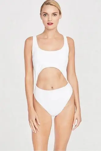 NWT RACHEL Roy White Cutout Monokini Size Small