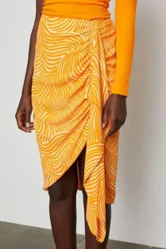 Bailey44 NWT Bailey 44 ruched orange midi skirt