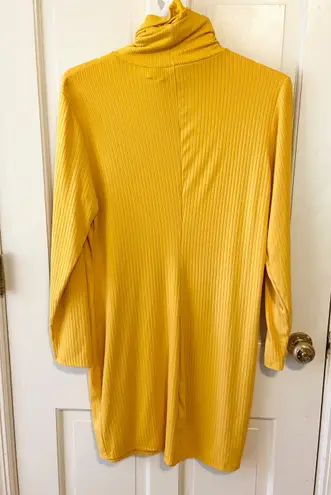 Say Anything NWT mustard yellow cowl neck influencer dress
