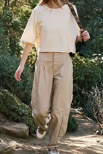 Free People Movement Mesmerize me cargo utility pants in taupe size Large Tan