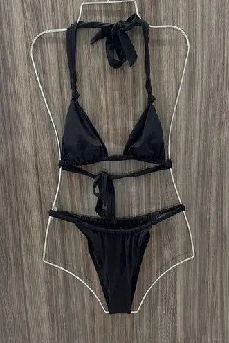 Tori Praver Black Bikini Swimwear Set