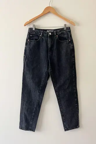 Garage DENIM High Waisted Mom Jeans Size 7/28 Black