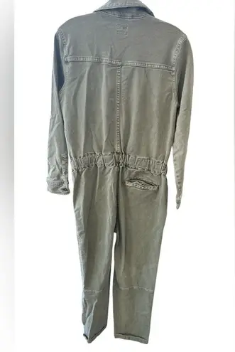 Faherty Womens Overland Twill Jumpsuit Size Small Olive Green Utility Flight S