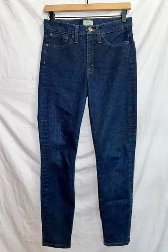 J.Crew  Dark Wash Denim 9’’ High Rise Toothpick Skinny Jean size 27