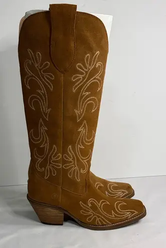 Dingo  Brown Suede Embroidered Heeled Boots thumbnail 1