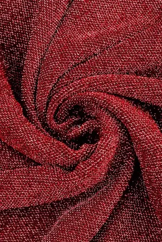 UNBRANDED Red Off Shoulder Glitter Bodycon Midi Party Dress Size M