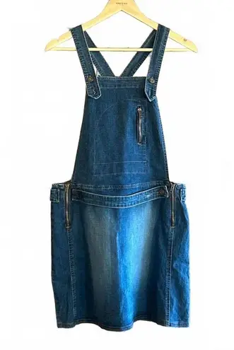 Vintage Starwear Jeans Overalls Skirt Medium Denim Dress Y2K Fashion Blue