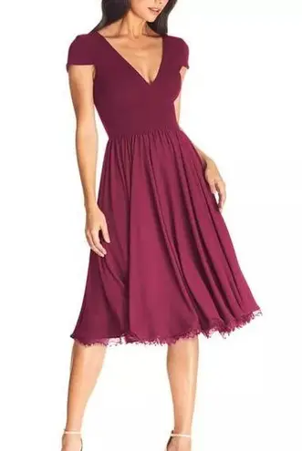 Dress the Population NWT Corey Chiffon Fit & Flare Cocktail Dress Size XXS