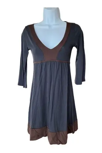 Joyce Leslie JLHEART Long Sleeve V-Neck Knit Tunic A Line Mini Dress, Size Small