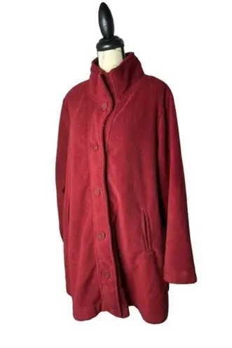 Woman Within WOMAN‎ WITHIN COAT SIZE 18/20 Fleece Coat Jacket RED