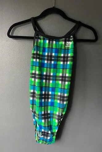 TYR Durafast Green Plaid Swimwear size 32