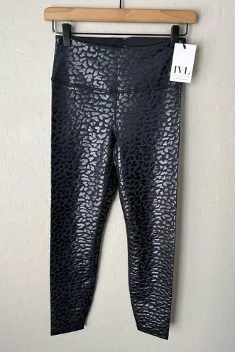 IVL Collective Chi Chi Animal Print Shimmer Leggings NWT Black Size 6