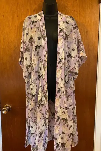 Steve Madden  Floral Kimono OSFM Open-Front Lightweight Cover-Up thumbnail 13