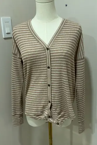 Abercrombie & Fitch  Brown & White Cardagain Button Up‎ Sweater Blouse Size XS - Image 1