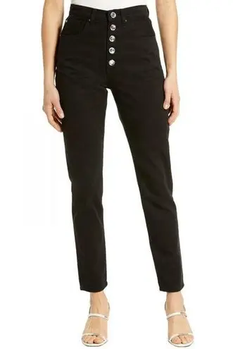 We Wore What The Danielle Crystal Straight Jeans Black 26 NEW FLAWED