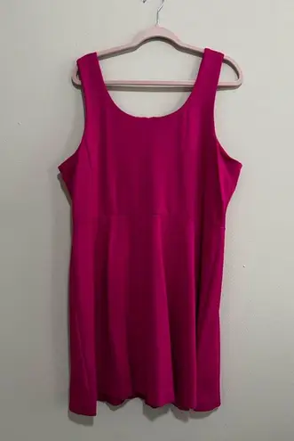 J.Crew  Berry Pink Scoop Neck Sleeveless Stretch Dress 2X