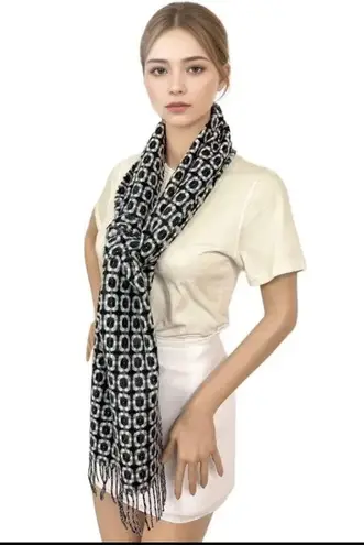 Reversible Geometric Large Shawl Scarf Bodysuit Stylish Dual