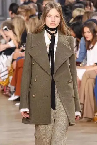 Chloé Like new Chloe army green wool F/W 2015 Military Peacoat