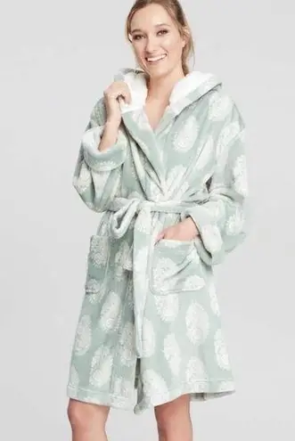 Cost Plus World Market Soft Cozy Green Paisley Fleece Robe Size undefined