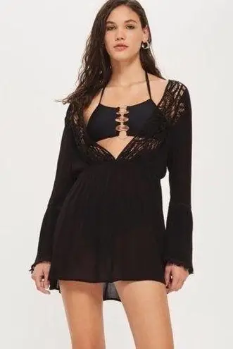 Topshop  woven beach coverup crochet