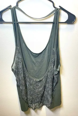 Lululemon  Cool To Street Tank Gator Green Jazzy White Size 12