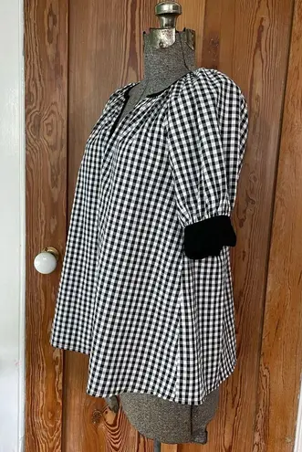 Tuckernuck Pomander Place Black & White Gingham Short Sleeve Top