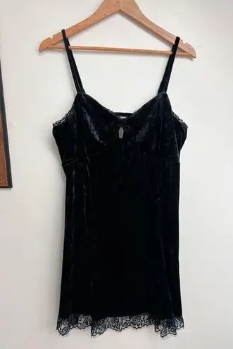 Hot Topic Black Velvet Mini Dress