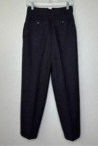 Neiman Marcus 100% Wool Gingham High Waisted Pants