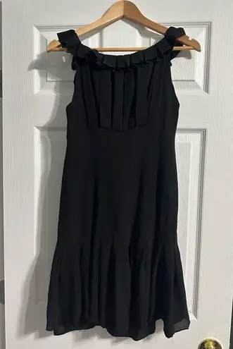 Moschino Silk Ruffle Black Dress 38/US 4