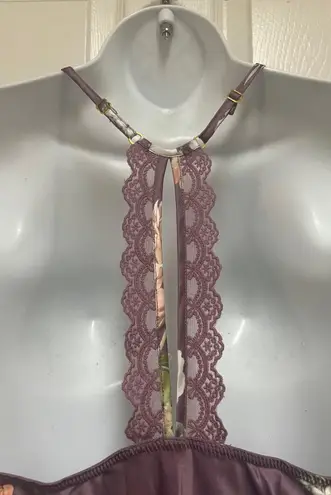 Flora Nikrooz Collection Lilac Arisa Printed Charmeuse Slip Gown