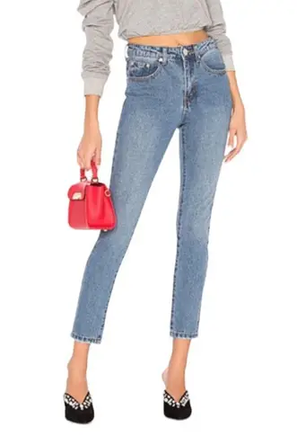 superdown NWT  x Revolve Mid Rise Jeans in Medium Wash