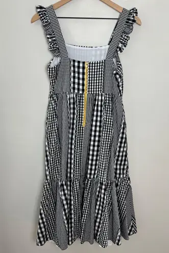 CROSBY by Mollie Burch - Becca Dress Black & White Gingham Midi Dress Ruffle