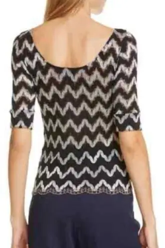 Rachel Comey New bateau metallic zig zag top size 4