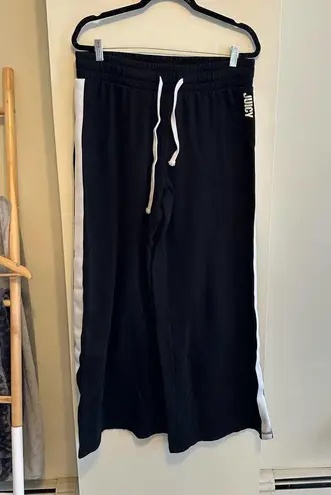 Juicy Couture Juicy by  Black Wide Leg Sweatpants Size Large