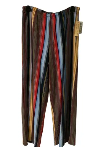 Melissa Paige Colorful Striped Women’s Palazzo Pants BRAND NEW Petite L