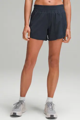 Lululemon  Track That Mid-Rise Shorts 5" Lined - Navy Blue - Image 1