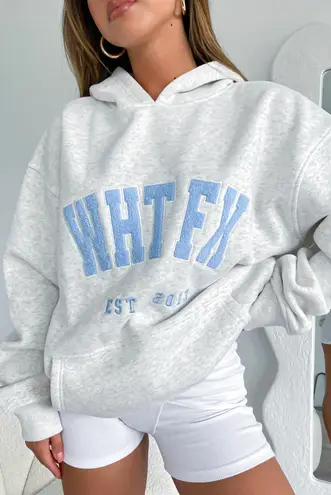 White Fox Boutique White Fox Give It Away Oversized Hoodie Grey Marle