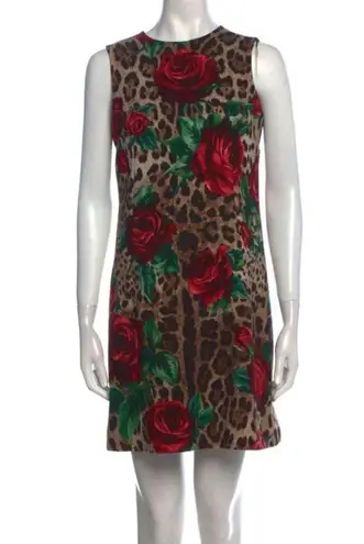 Dolce & Gabbana NWOT  rose leopard print dress