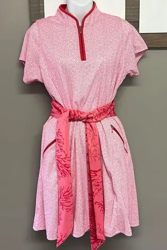 Bermuda Sands Tropical Golf Dress with White Pull